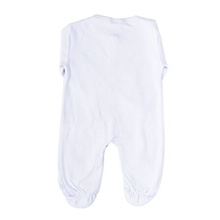 Unisex Dady Yazılı Beyaz Patikli Tulum