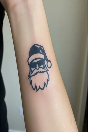 Noel Baba 5 cm Minimal geçici Dövme Yarı Kalıcı Geçici Dövme