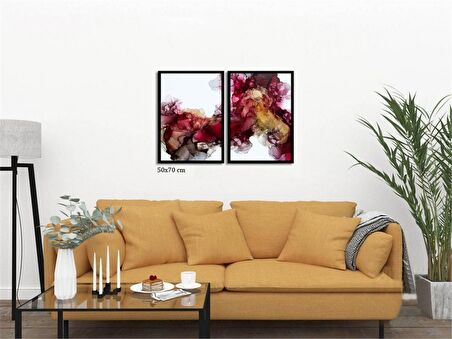 Çerçeveli Doku Efektli Tablo Seti 105x70 cm