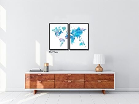 Çerçeveli Doku Efektli Tablo Seti 105x70 cm