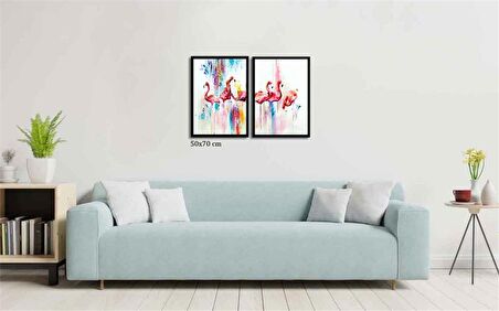 Çerçeveli Doku Efektli Tablo Seti 105x70 cm