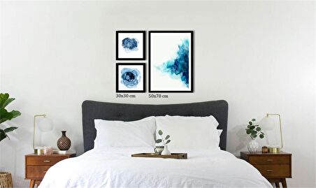 Çerçeveli Doku Efektli Tablo Seti 85x70 cm