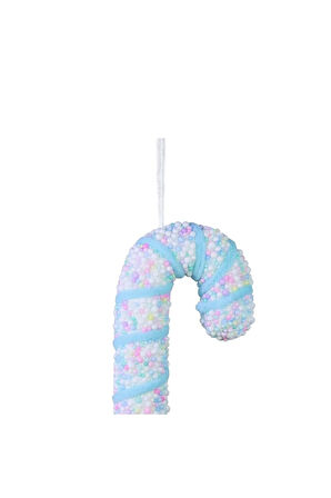 Yılbaşı Süsü Pastel Renk Baston Mavi Pembe 20 cm