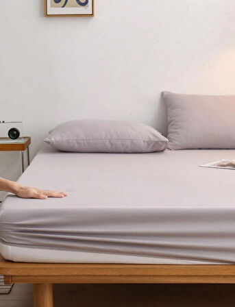 TOTEM Ranforce Pamuklu Yastık Kılıflı Lastikli Çarşaf Takımı 180 x 200 Battal Boy