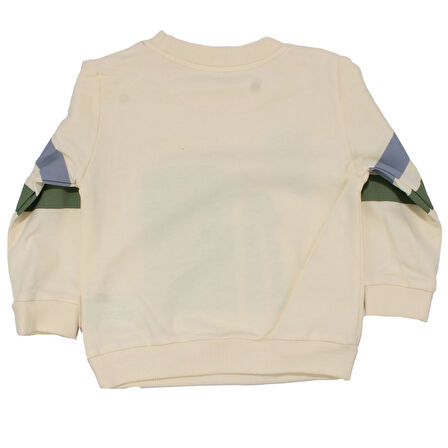 Erkek Bebek Yeşil Bej Şişme Yelekli Önü Kapalı Cepli 3'lü Takım