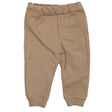 Erkek Bebek Yeşil Bej Şişme Yelekli Önü Kapalı Cepli 3'lü Takım