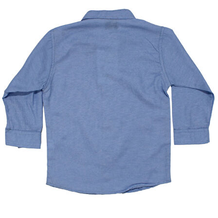 Erkek Çocuk Mavi Bej Hakim Yaka Gömlekli 2'li Takım