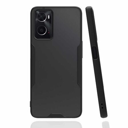Oppo A96 4G Kılıf Kamera Korumalı Arkası Şeffaf Silikon