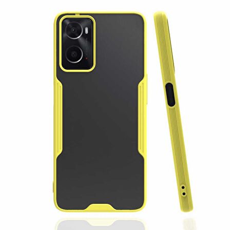 Oppo A96 4G Kılıf Kamera Korumalı Arkası Şeffaf Silikon