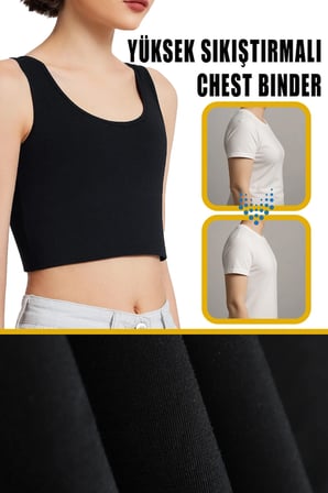 Göğüs Gizleyici Korse Unisex Jinekomasti ve Tomboy İçin Sıkılaştırıcı Toparlayıcı Düz Silüet
