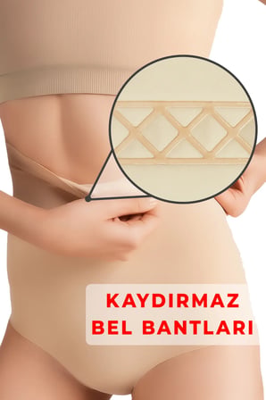 Toparlayıcı Slip Korse Hayalet Dikişsiz Lazer Kesim Yüksek Bel Göbek Alt Karın Sıkılaştırıcı