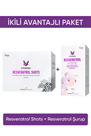 İkili Avantajlı Paket 1 (Resveratrol Shots + Resveratrol Şurup)