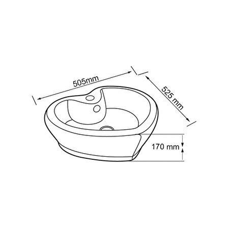 LENA TEZGAHÜSTÜ LAVABO E-4160