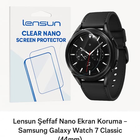Lensun Şeffaf Nano Ekran Koruma Samsung Uyumlu Galaxy Watch 7 Classic