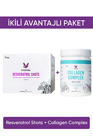 İkili Avantajlı Paket 2 (Resveratrol Shots + Collagen Complex)