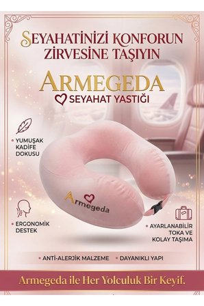 Kalpli Armegeda Visco Seyahat Yastığı 212 Özel 14 Şubat Serisi PEMBE -STOKLA SINIRLI