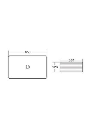 LENA TEZGAHÜSTÜ LAVABO MERMER DESENLİ BEYAZ E-2106M1