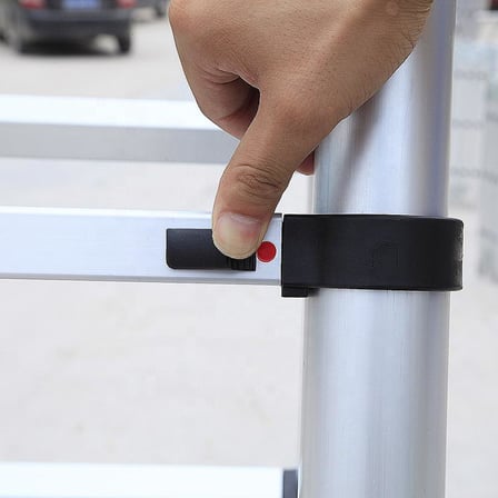 ASVERA 7 Basamak Paslanmaz Çelik Teleskopik Merdiven 2 Metre Katlanabilir Uzayan Merdiven