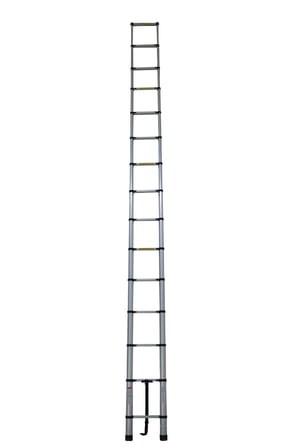 ASVERA 13 Basamak Paslanmaz Çelik Teleskopik Merdiven 3.8 Metre Katlanabilir Uzayan Merdiven