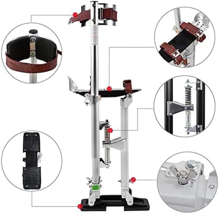 ASVERA BACAK Yürüyen İskele Merdiven 61-102 cm Alüminyum Boyacı Alçıpan Ayaklığı