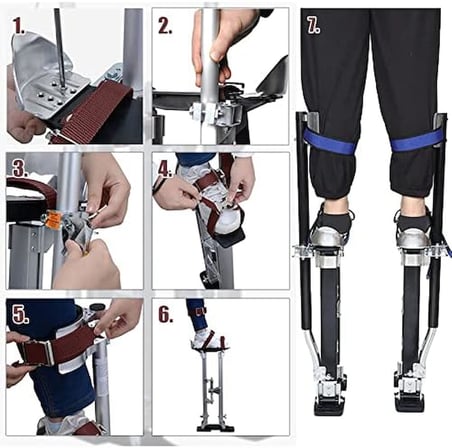 ASVERA BACAK Yürüyen İskele Merdiven 61-102 cm Alüminyum Boyacı Alçıpan Ayaklığı