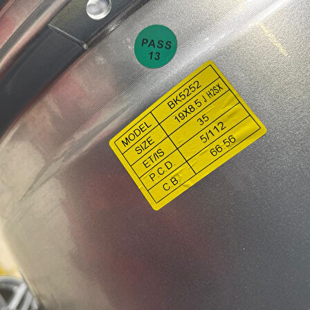 BK-5252 9,5*19 5*112 ET40 66,56 SIL.JANT 2 li Takım