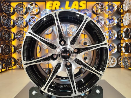 4 Adet SLK-2049 5.5*13 4*114.3 ET35 73.1 BLACK MACHINED JANT (Takım)