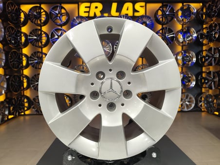 4 Adet MERCEDES ORIJINAL 7*16 5*112 ET53 66.6 SILVER JANT REVİZE EDİLMİŞ (Takım)