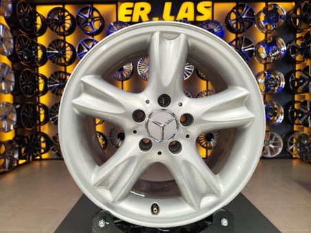 4 Adet MERCEDES ORIJINAL 8*16 5*112 ET32 66.6 SILVER JANT REVİZE EDİLMİŞ (Takım)