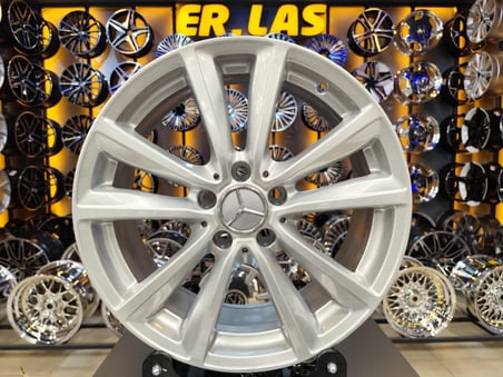 4 Adet MERCEDES ORIJINAL 7.5*18 5*112 ET52 66.6 SILVER JANT REVİZE EDİLMİŞ (Takım)