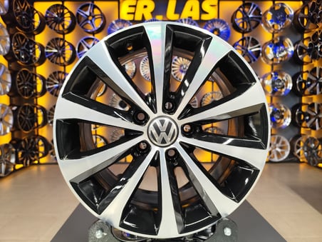 4 Adet VOLKSWAGEN ORIJINAL 7*16 5*112 ET45 57.1 BLACK MACK JANT REVİZE EDİLMİŞ (Takım)