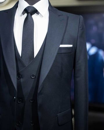 BYS Beystil Sivri Yaka Lacivert Takım Elbise Nikol04 - Slim Fit