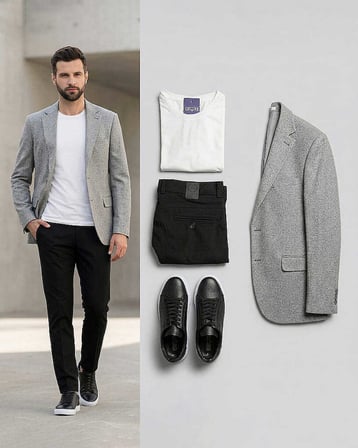 Beystil Erkek Beyaz Slim Fit Bisiklet Yaka T-Şhirt 253455