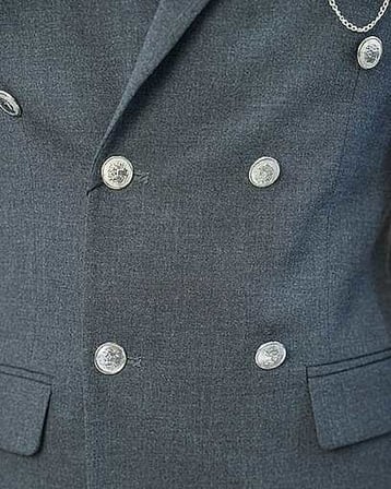 Beystil Sivri Yaka Gri Kruvaze Takım Elbise Nikol - Slim Fit