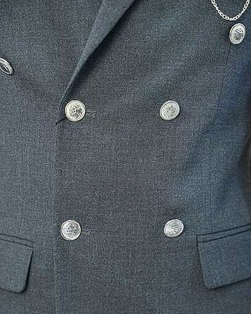 Beystil Sivri Yaka Gri Kruvaze Takım Elbise Nikol - Slim Fit