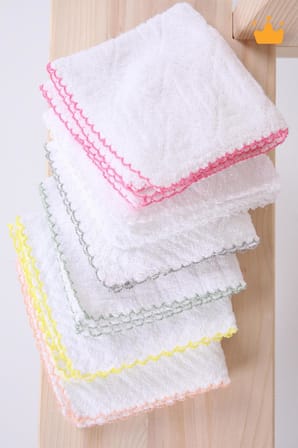 Bebek Ağız Mendili ve Ter Havlusu 6'lı Paket Desenli Pembe 1071