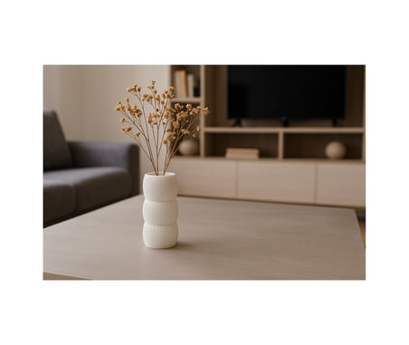 monica vazo 3d baskı el yapımı dekoratif vazo modern ve minimal tasarım beyaz