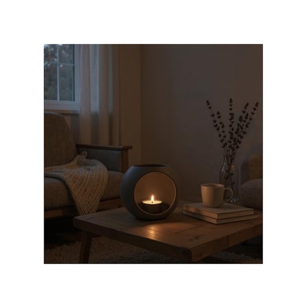Modern Top Mumluk 3d Baskı El Yapımı Dekoratif Mumluk Minimal Masa Üstü Aksesuar Siyah