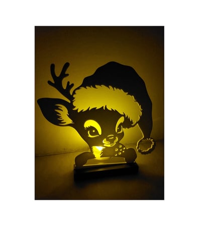 Tatlı Noel Ren Geyiği Mumluk 3d Baskı El Yapımı Yılbaşı Dekoru Sevimli Ve Dekoratif Mumluk Beyaz