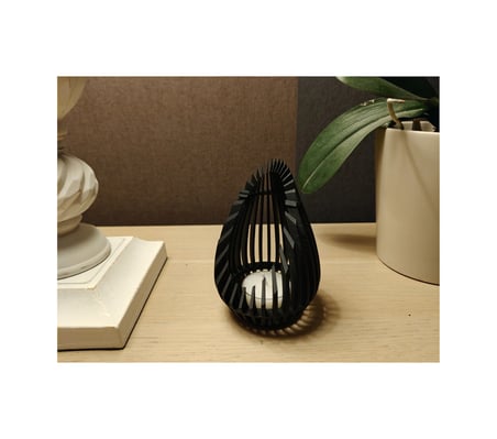 Kafes Mumluk 3d Baskı El Yapımı Dekoratif Mumluk Modern Ve Şık Ev Dekoru Siyah