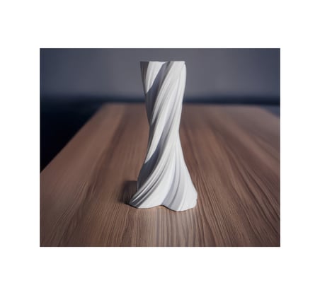 Elisabetta Vazo 3d Baskı El Yapımı Dekoratif Vazo Modern Ve Şık Ev Aksesuarı Beyaz