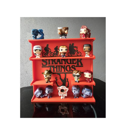Stranger Things Temalı Oyuncak Figür Standı 3d Baskı Dekoratif Figür Sergileme Aparatı