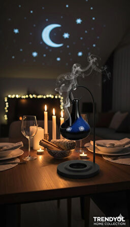 Seramik Askılı Buhurdanlık Gece Laciverti – Aromaterapi
