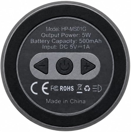 HP-MS01G Manyetik Bluetooth Hoparlör Telefon Standlı Kablosuz Hoparlör, Bluetooth 5.3 TWS Stereo, 360° Ses Efekti RGB LED Işıklı, Type-C Şarjlı Taşınabilir Hoparlör Gri