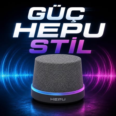 HP-MS01G Manyetik Bluetooth Hoparlör Telefon Standlı Kablosuz Hoparlör, Bluetooth 5.3 TWS Stereo, 360° Ses Efekti RGB LED Işıklı, Type-C Şarjlı Taşınabilir Hoparlör Gri