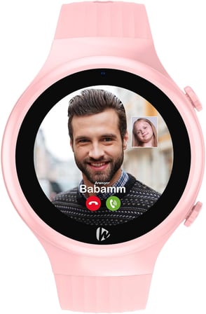 Wiky Watch 5S Çocuk Akıllı Saat - Görüntülü Arama, Gps, Sos, Sağlık Takibi, Nabız Ölçer, Spo2Ölçer, Adımsayar, Güvenli Alan, Gorilla Glass Dokunmatik Ekran, Güvenli Liste, IP67 Suya Dayanıklı (Pembe)