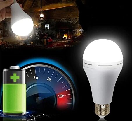 Cata CT-4229 9W 220V E27 Duylu Şarjlı Led Ampul Beyaz 5 Adet