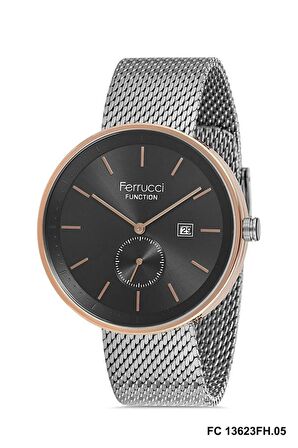 Ferrucci Gümüş Renk 1. Sınıf Çelik Erkek Kol Saat