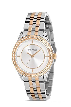 Ferrucci 1. Sınıf Çelik Sade Şık Kadın Kol Saat