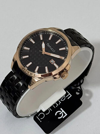 FERRUCCİ ERKEK KOL SAATİ TAKVİMLİ ÇELİK KASA 30 METRE SUYA DAYANIKLI